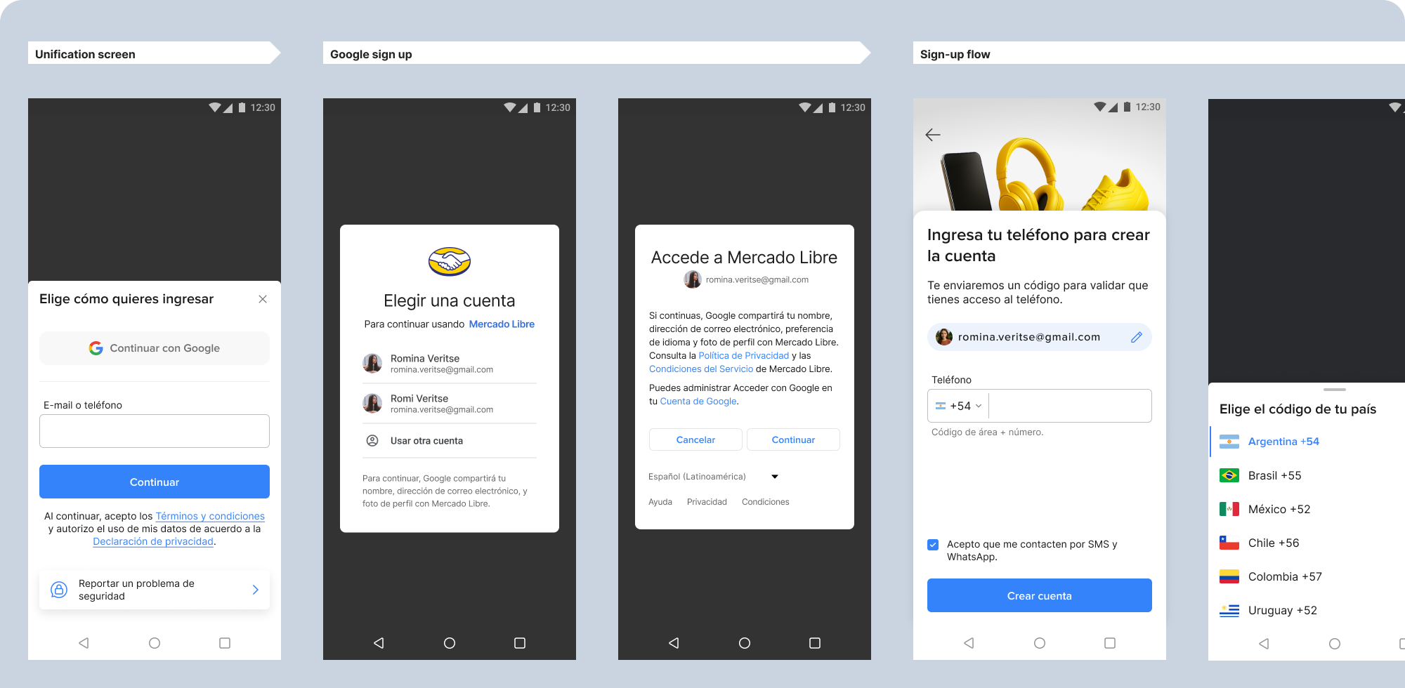 Sign up with Google — flow part 1